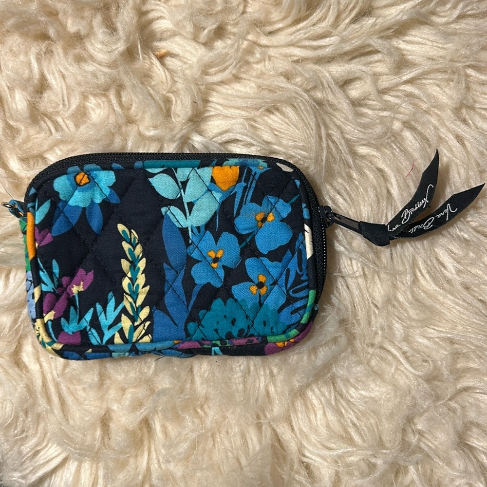 Vera Bradley blue floral coin purse - NWOT!